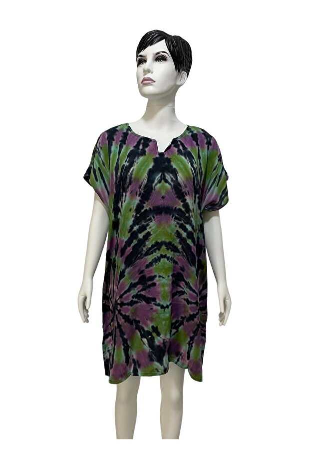 تونيك مصبوغ بطباعة مختلطة - 1