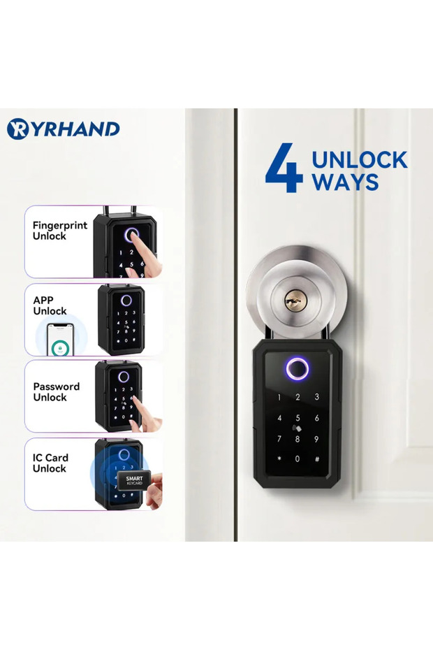 صندوق أمان ذكي ببصمة الإصبع من إصدار TY Ttlock مزود بكلمة مرور وقفل رقمي ذكي - 2