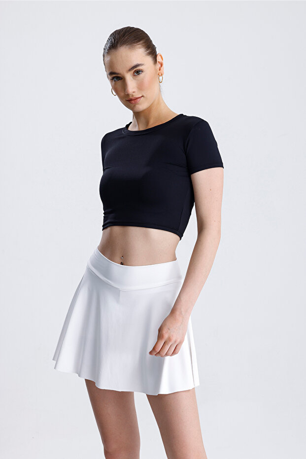 Lıcralı Crop Tshirt - 6