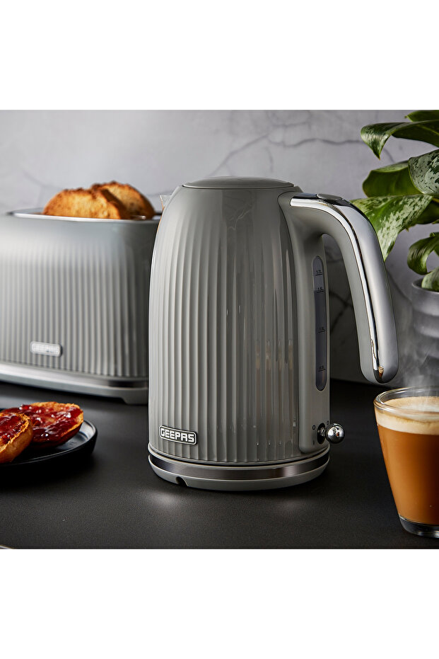 1.7 L Fluted Jug Kettle-GK38068UK-GR, 360-Degrees Rotation, Boil Dry Protection and Automatic CutOff