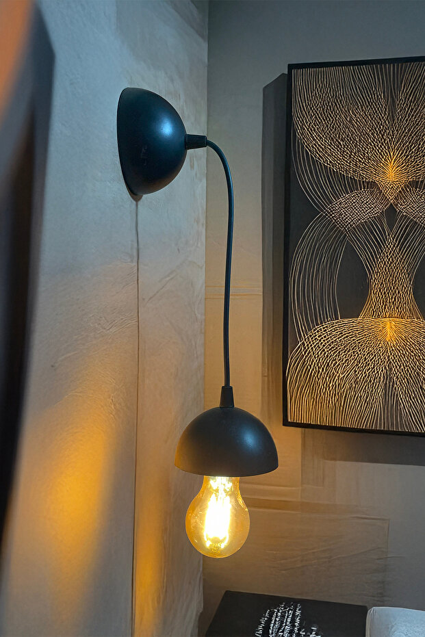 Black Wall Sconce Industrial & Minimalist Design Modern Decorative Edison Lamp