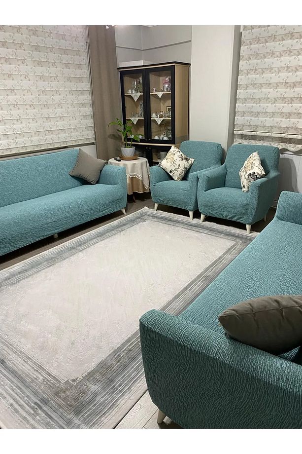 Koltuk Örtüsü Kanepe Çekyat Örtüsü Çubuk Desen Esnekli Eteksiz 3 3 1 1 Takım Için - 4