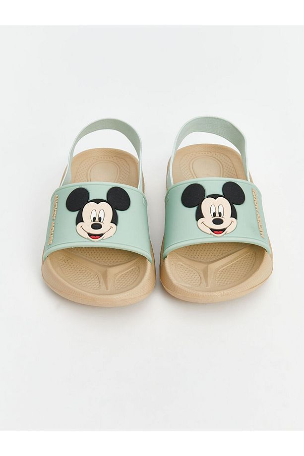 Mickey Mouse Baskılı Erkek Bebek Sandalet - 3