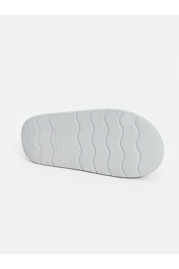LCW STEPS Gri Tek Bantlı Baskılı Erkek Çocuk Terlik - 4