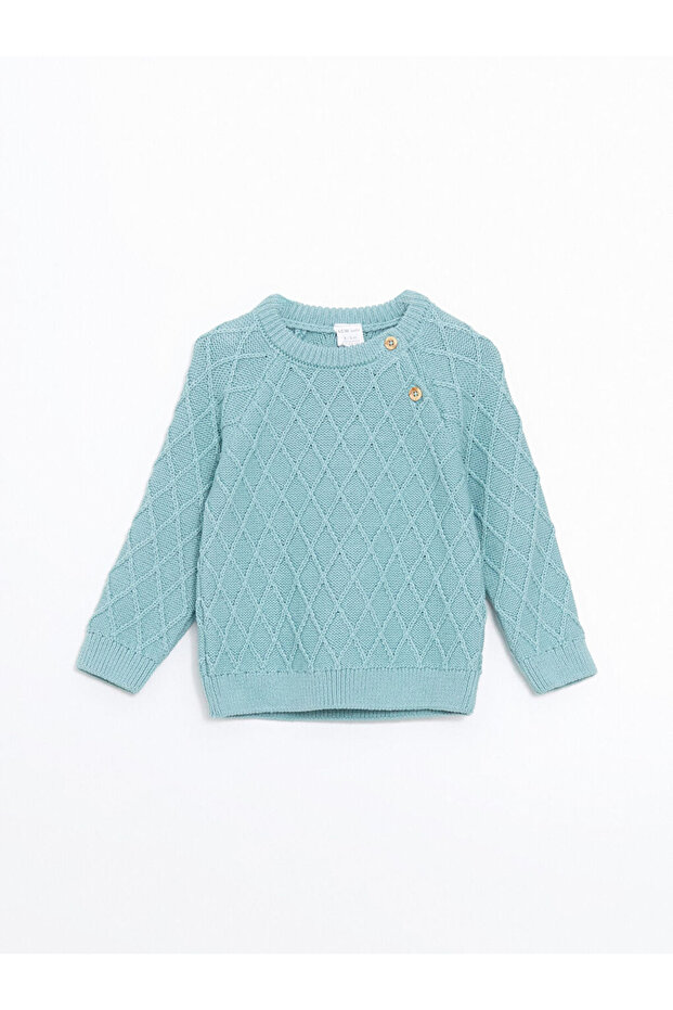 Bisiklet Yaka Erkek Bebek Triko Kazak ve Pantolon - 2