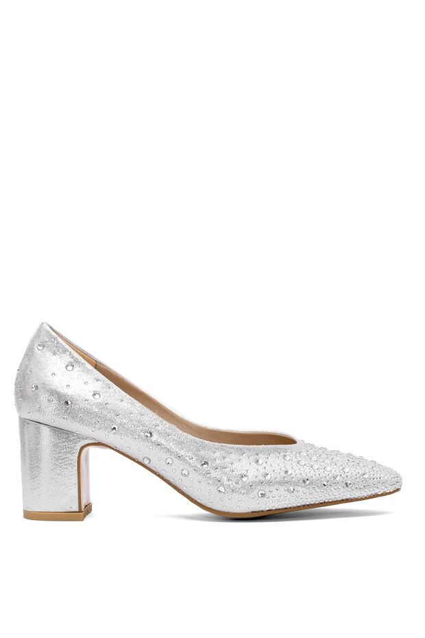 Elit Pm207 K6250T Women's Classic Heeled Shoes Silver