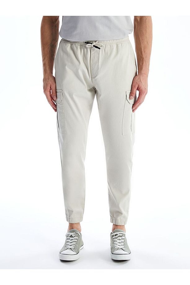 LCW Slim Fit Gabardin Erkek Jogger Pantolon - 2