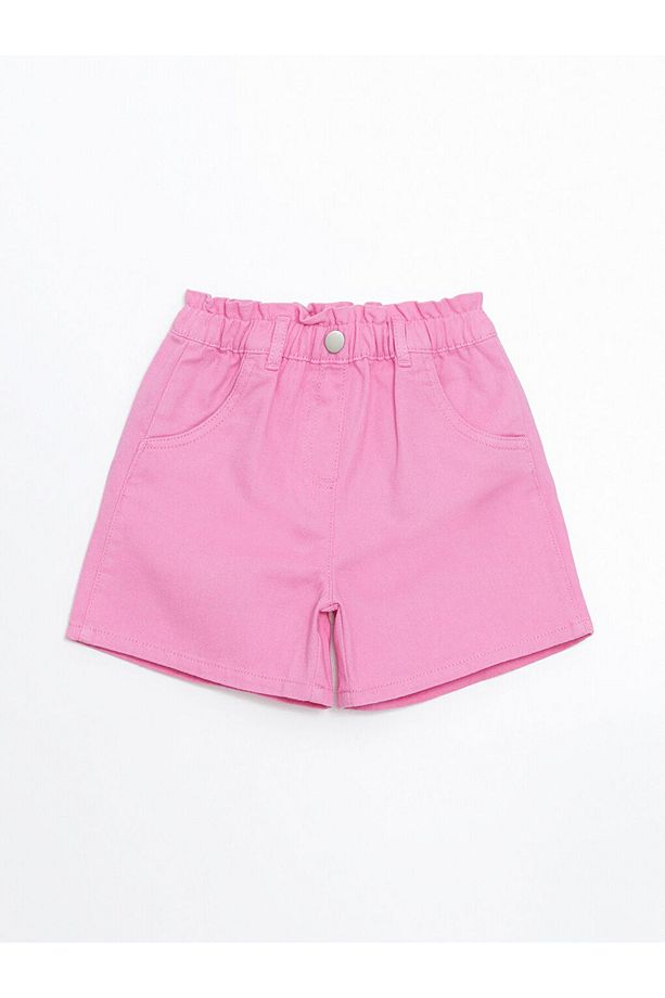 Beli Lastikli Basic Kız Çocuk Şort - 1