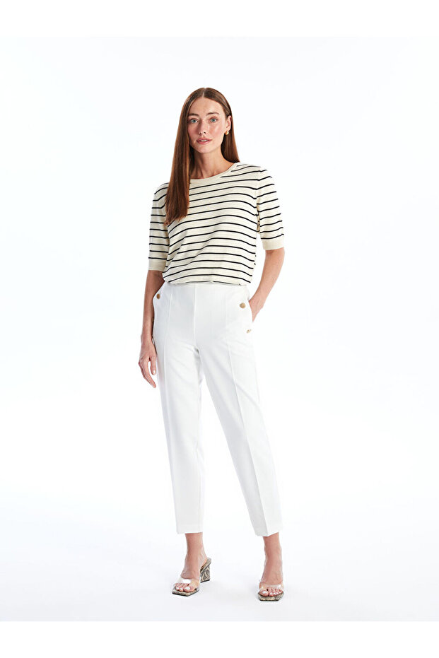 Comfortable Fit Women's Trousers with Elastic Waist