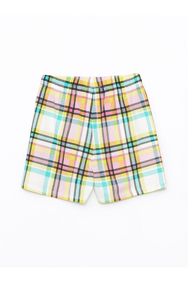 Bisiklet Yaka Baskılı Kısa Kollu Kız Çocuk Şortlu Pijama Takımı - 5