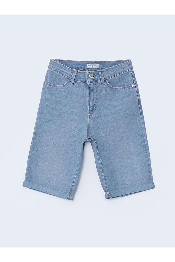 Dar Fit Kadın Jean Şort - 5