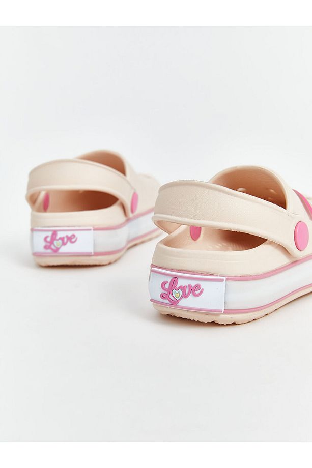 LCW STEPS Bej Baskılı Kız Bebek Plaj Sandaleti - 6