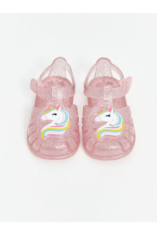 LCW STEPS Pembe Cırt Cırtlı Kız Bebek Plaj Sandaleti - 3