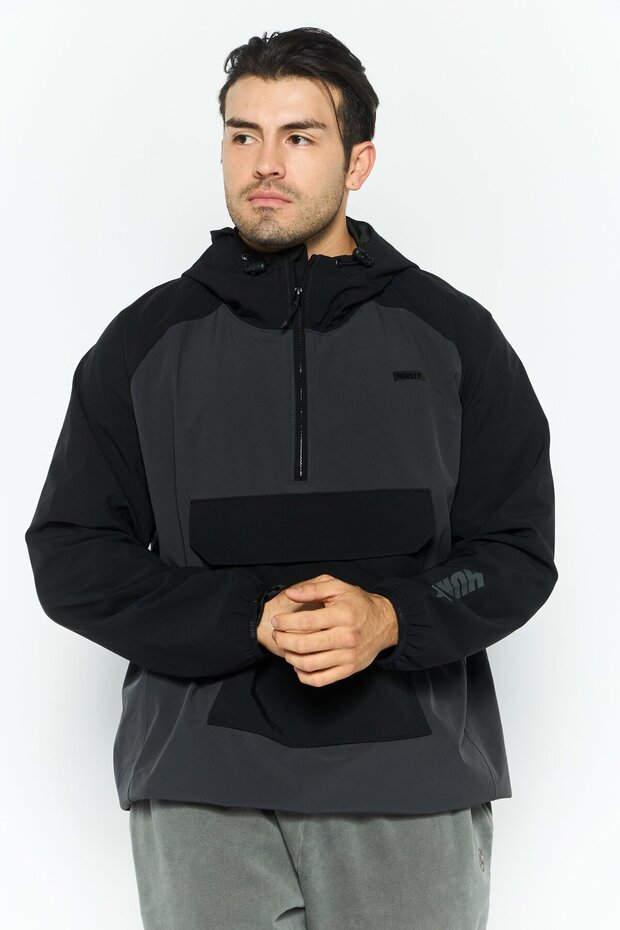 Men Sportswear Fit Long Sleeve Outdoor Jacket, Grey