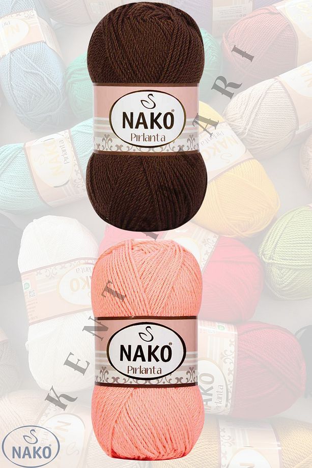 Nako Pırlanta El Örgü İpi Amigurumi İpi 10 Adet Karışık Renkler %100 Premium Mikro Akrilik 225 Metre - 2