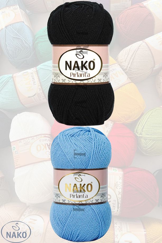 Nako Pırlanta El Örgü İpi Amigurumi İpi 10 Adet Karışık Renkler %100 Premium Mikro Akrilik 225 Metre - 3