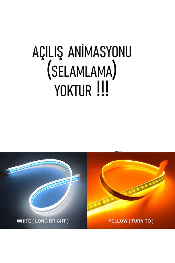Far Üstü Modüllü Led Kayar Sinyalli 60cm - 5