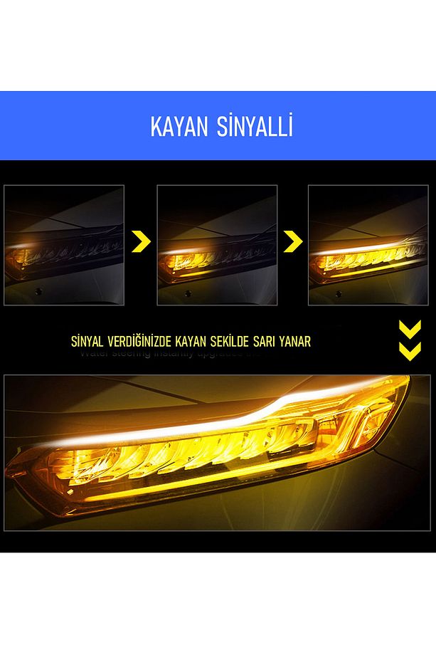Far Üstü Modüllü Led Kayar Sinyalli 60cm - 3
