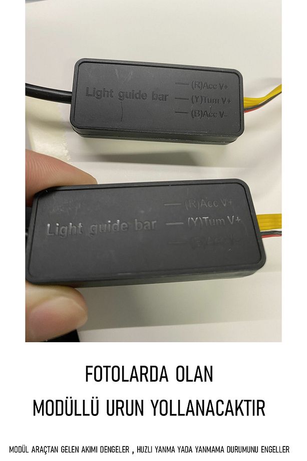 Far Üstü Modüllü Led Kayar Sinyalli 60cm - 7