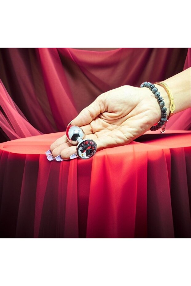 ÇELİK ANAL PLUG MÜCEVHER TAŞLI SİZE-MEDİUM - 1