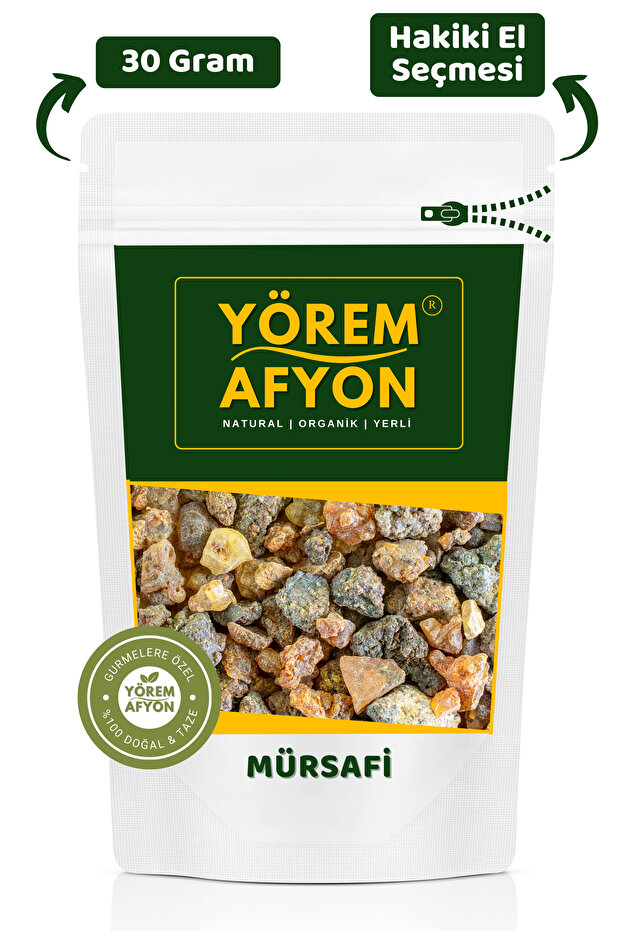 Doğanın Arındırıcı Şifa Reçinesi El Seçmesi Mürsafi Sakızı, Sarı Sakız, {Commiphora Myrrha} | 30Gr. - 1
