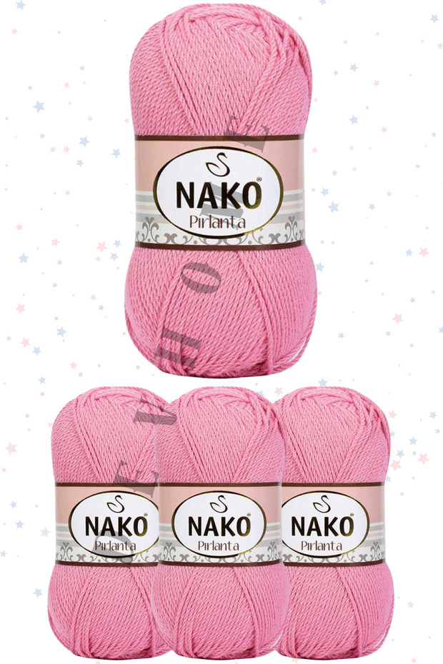 Nako Diamond Hand Knitting Yarn Amigurumi Yarn 4 Pieces Mixed Colors 225 Meters 100% Premium Micro Acrylic