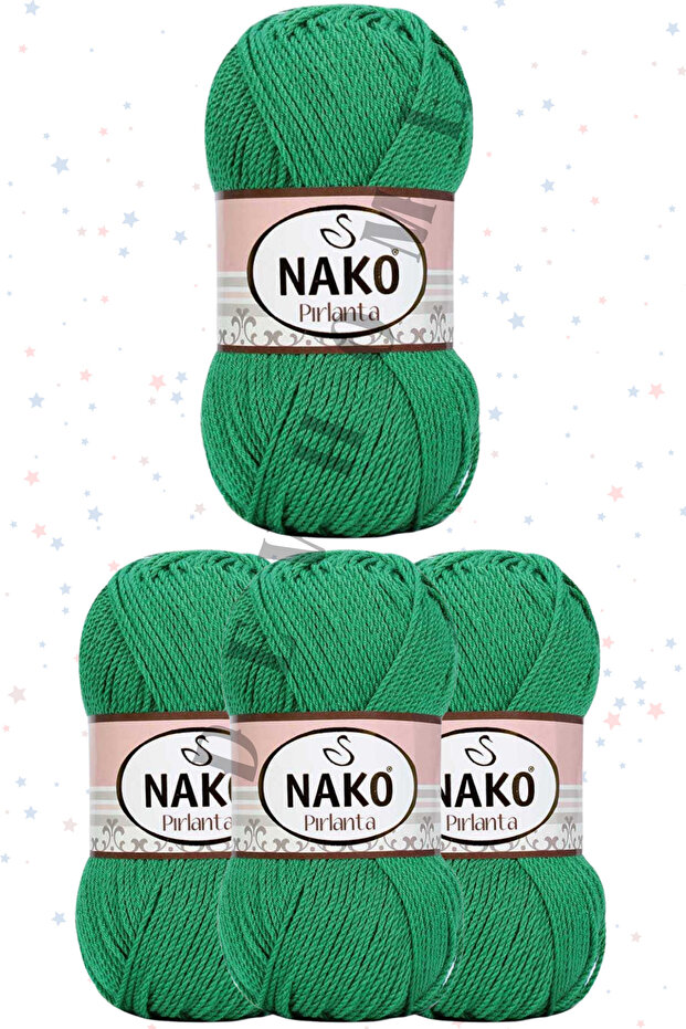 Nako Diamond Hand Knitting Yarn Amigurumi Yarn 4 Pieces Mixed Colors 225 Meters 100% Premium Micro Acrylic
