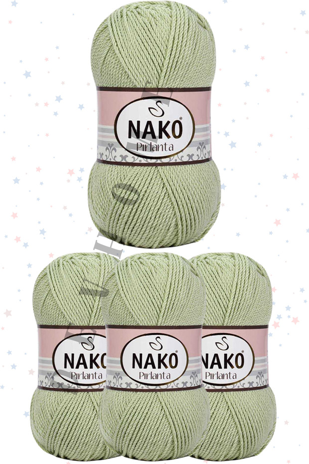 Nako Diamond Hand Knitting Yarn Amigurumi Yarn 4 Pieces Mixed Colors 225 Meters 100% Premium Micro Acrylic