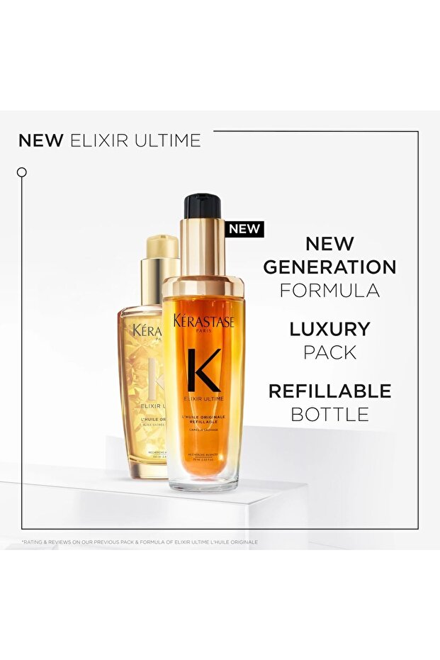 Kérastase | Elixir Ultime, L'Huile Originale زيت الشعر القابل لإعادة التعبئة | زيت متعدد الاستخدامات يترك على الشعر لينعم - 2