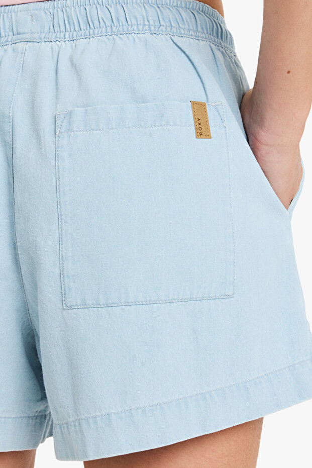 Erjds03335-Bfg0 Světle modré šortky a Bermudy - 4