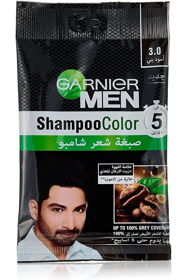 شامبو ملون للرجال، 3.0 أسود بني