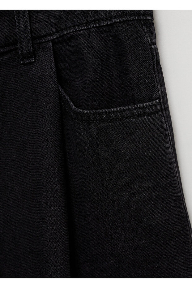 Kadın Siyah Denim Şort & Bermuda 77110256 - 3