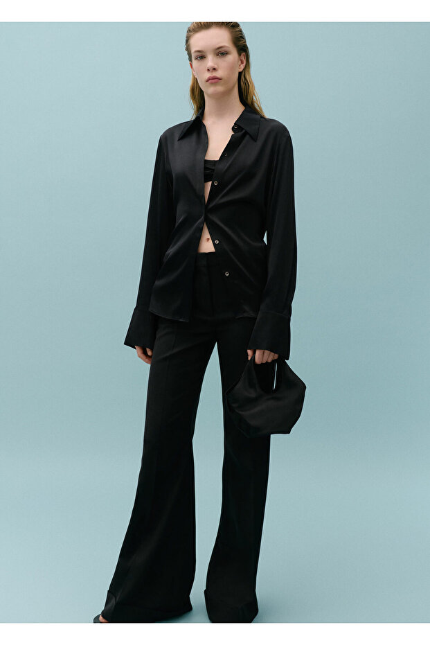 Siyah Kadın  Gömlek 67038653 - 1