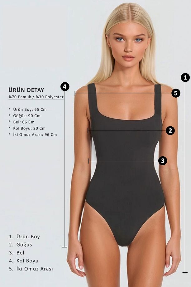 Kadın Pudra V Yaka Basic T-Shirt ALC-1045-A - 8