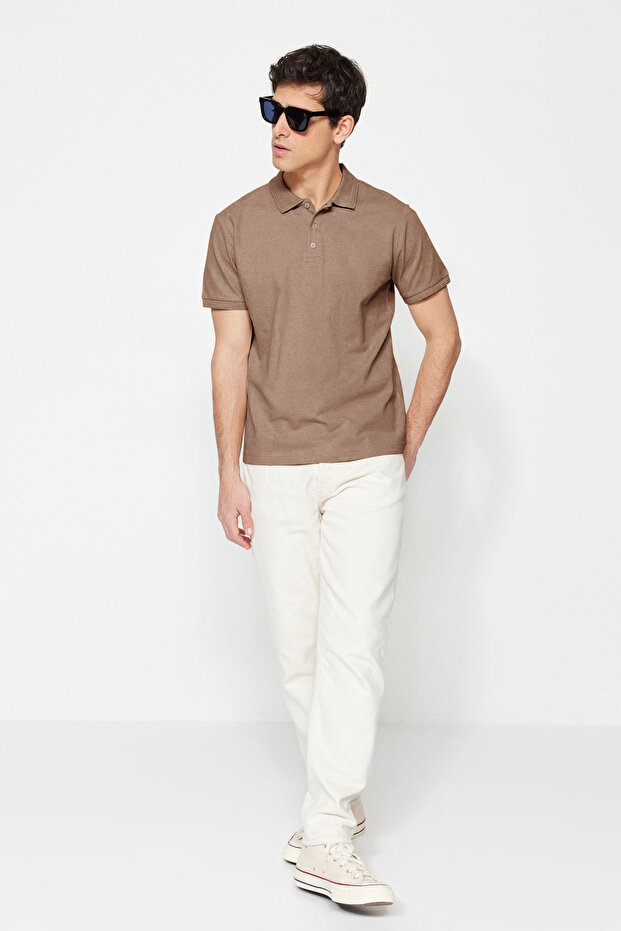 Vizon Slim/Dar Kesim Polo Yaka Kısa Kollu %100 Pamuk Polo Yaka T-shirt TMNSS20PO0009 - 3