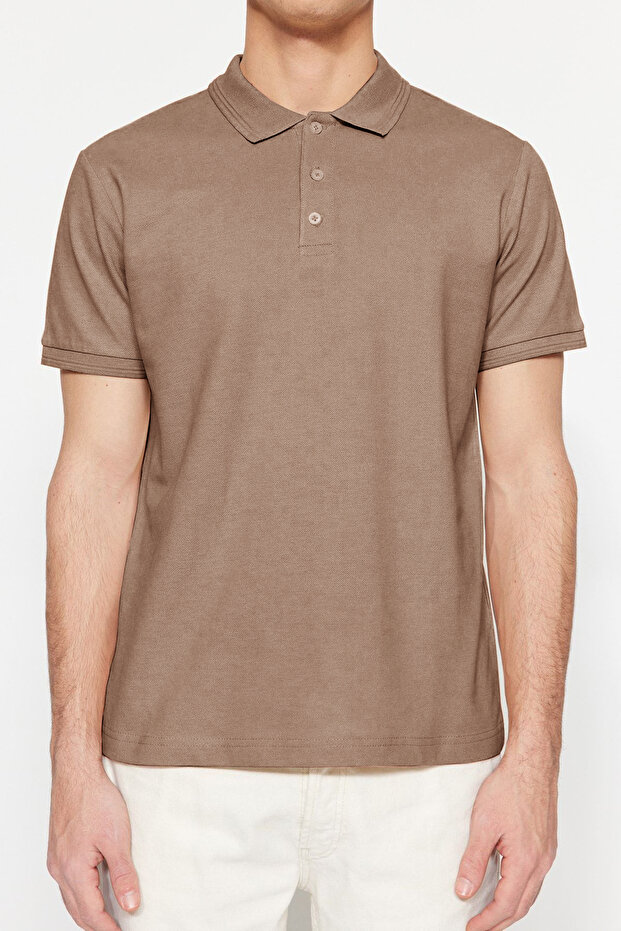 Vizon Slim/Dar Kesim Polo Yaka Kısa Kollu %100 Pamuk Polo Yaka T-shirt TMNSS20PO0009 - 4
