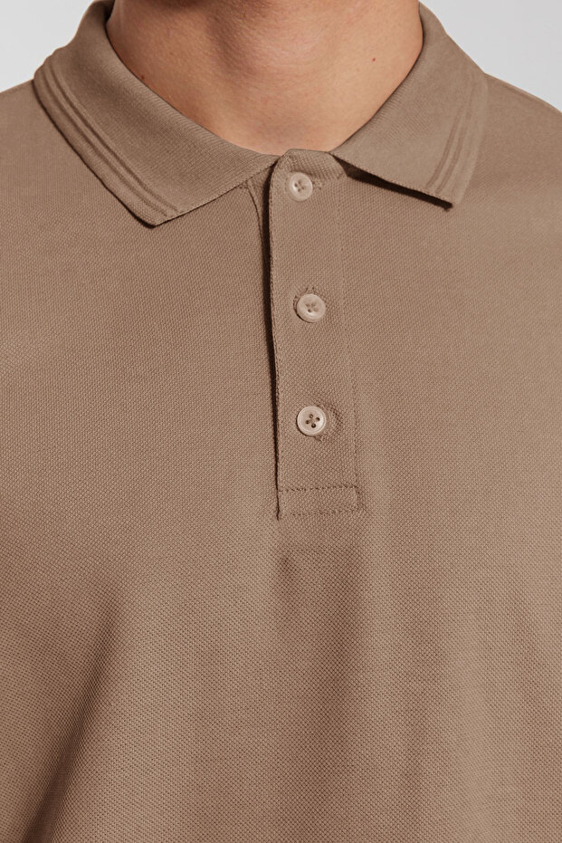 Vizon Slim/Dar Kesim Polo Yaka Kısa Kollu %100 Pamuk Polo Yaka T-shirt TMNSS20PO0009 - 5