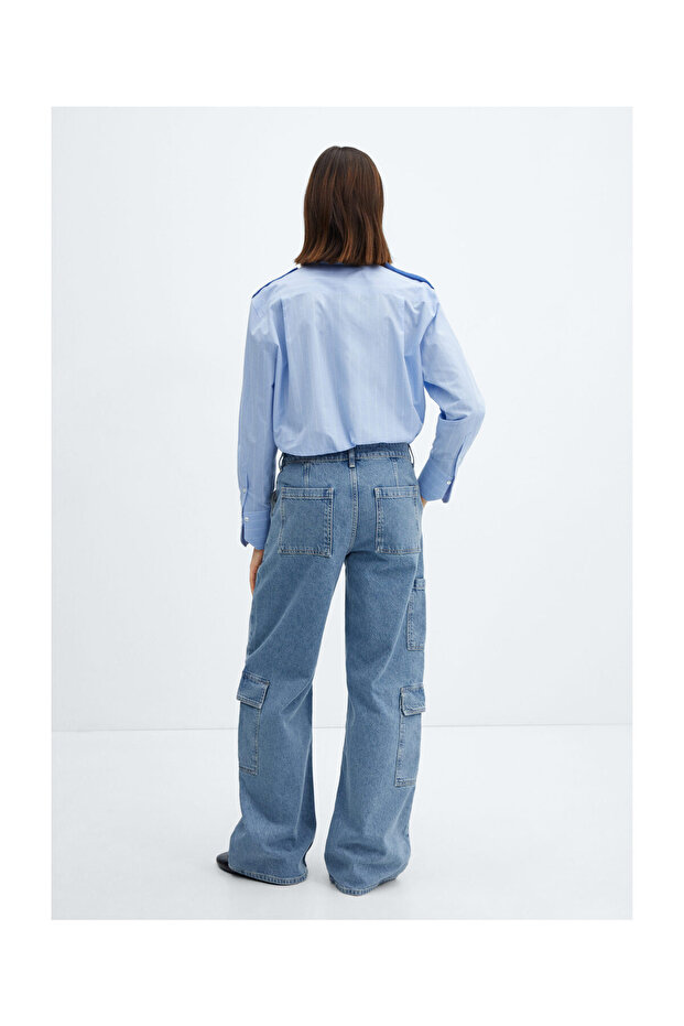 Loose cargo jeans with pockets - 9
