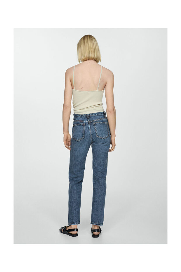Mid-rise straight jeans - 9