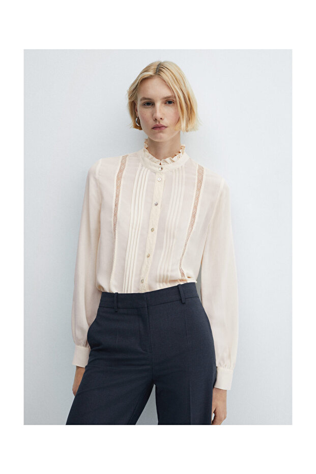 Spitzenbesetztes Hemd - 7