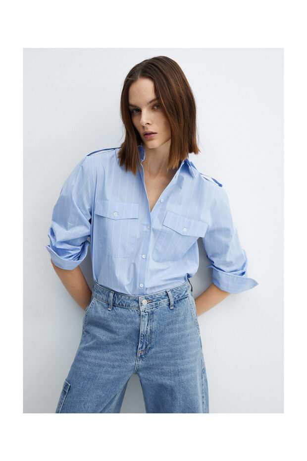 Loose cargo jeans with pockets - 4