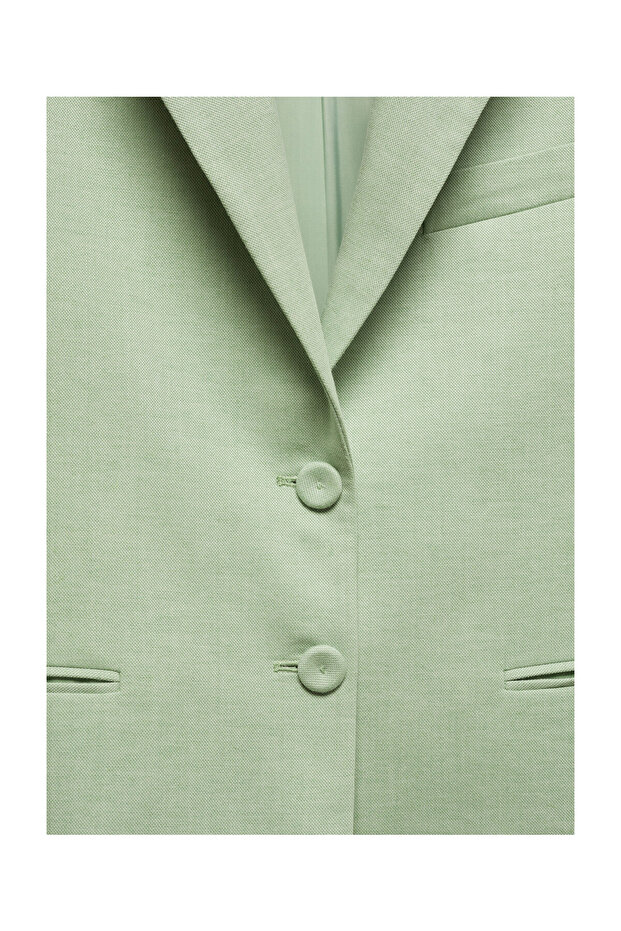 Cropped blazer with buttons - 6