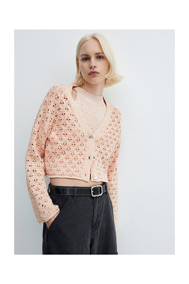 Openwork knit cardigan - 7