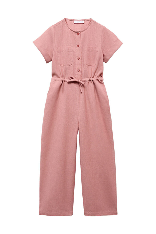 Bow linen jumpsuit - 2