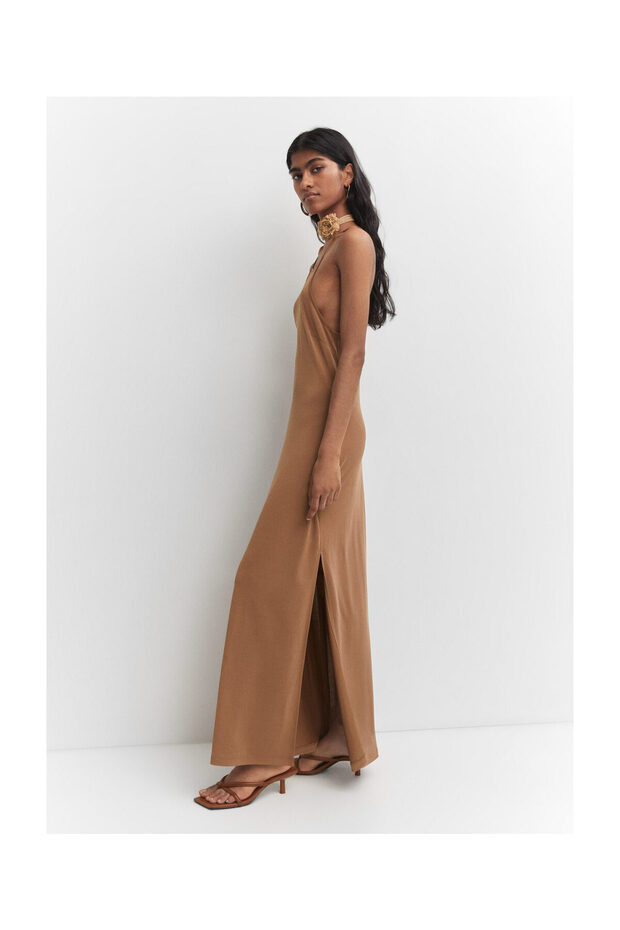 Halter-neck modal dress - 4