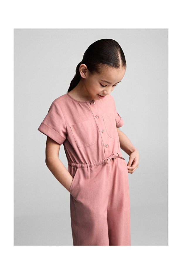 Bow linen jumpsuit - 8