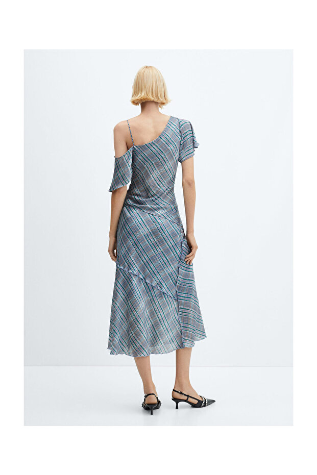 Satin check midi-skirt - 9