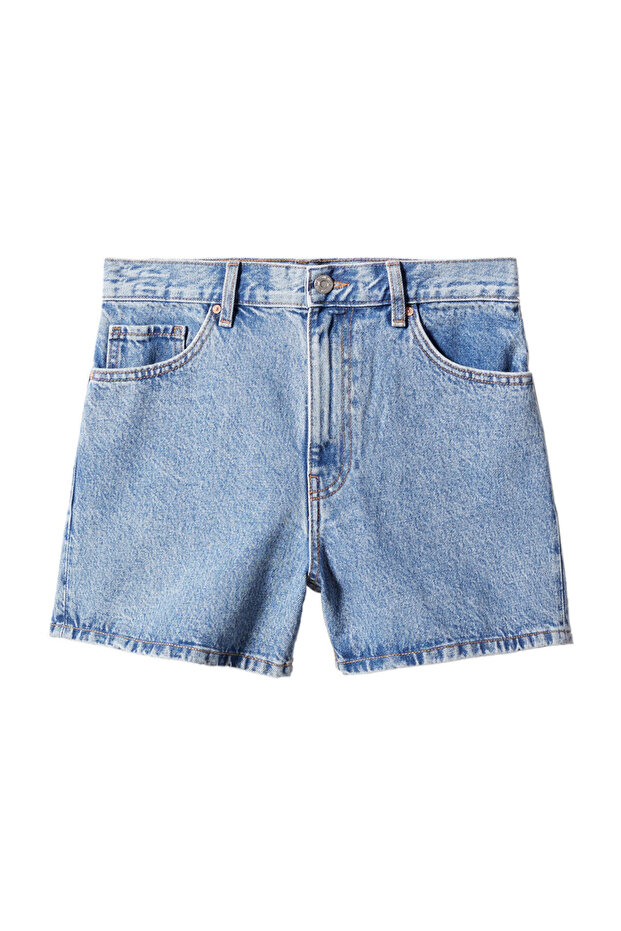 High-rise denim shorts - 2