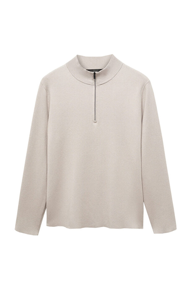Zipped high collar sweater - 2