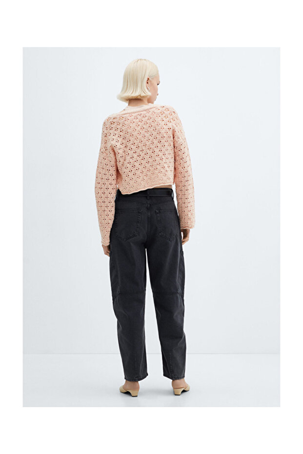 Openwork knit cardigan - 5